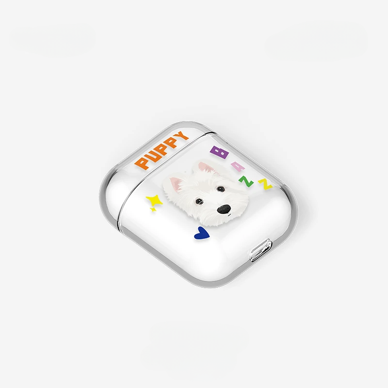 Benutzerdefiniertes AirPods-Case mit Haustierporträt