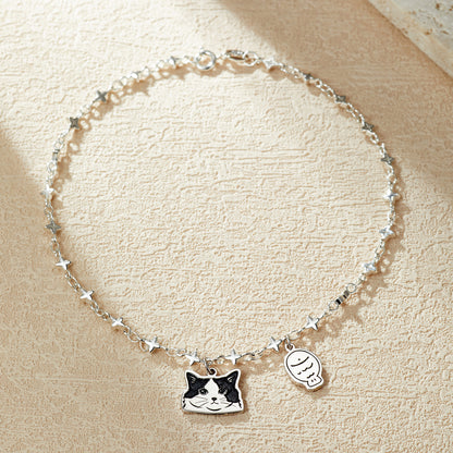 Silberarmband mit individueller Gravur und Haustierporträt