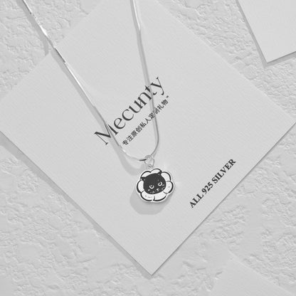 Collier en argent personnalisé avec portrait d'animal de compagnie gravé