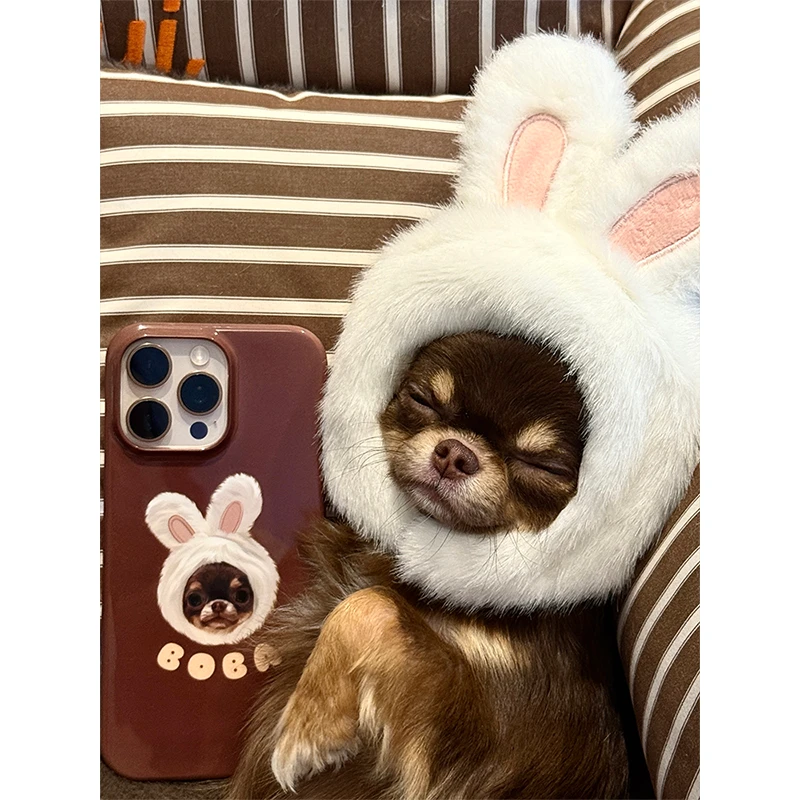 Coque iPhone personnalisée avec portrait d'animal de compagnie