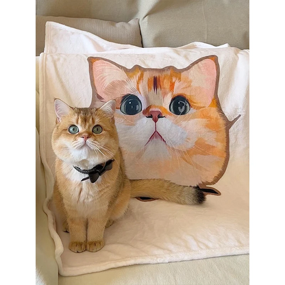 Couverture personnalisée avec portrait d'animal de compagnie