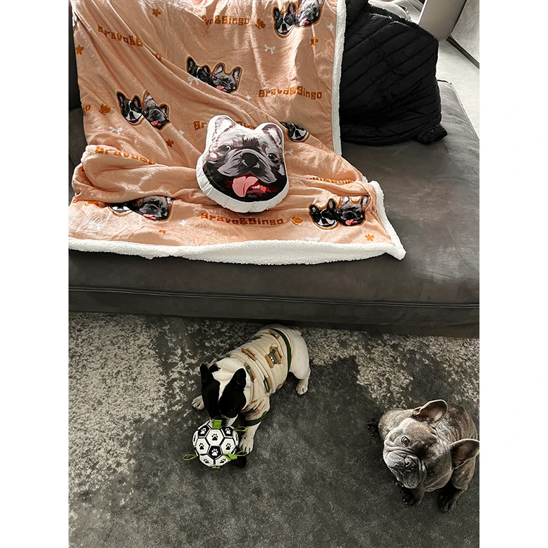 Couverture personnalisée avec portrait d'animal de compagnie