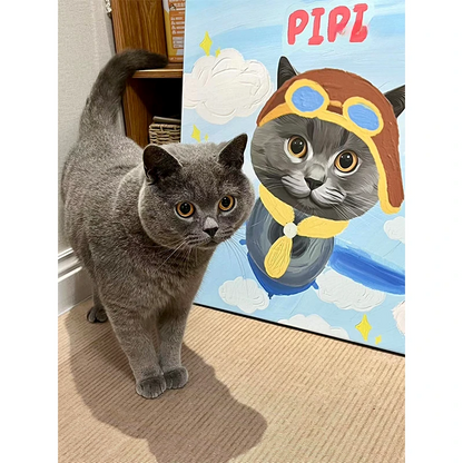 Art personnalisé de portrait d'animal domestique - A