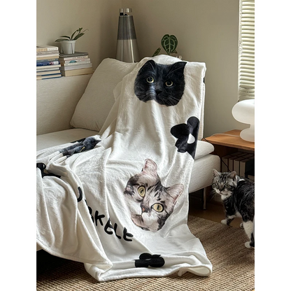 Couverture personnalisée avec portrait d'animal de compagnie