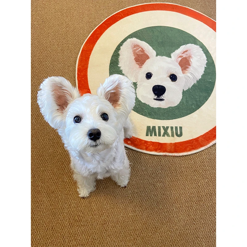 Tapis personnalisé avec portrait d'animal de compagnie