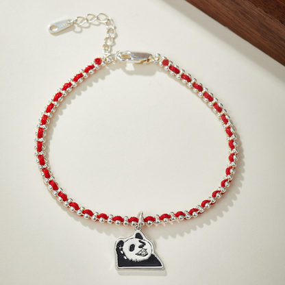 Bracelet en argent personnalisé avec gravure de portrait d'animal de compagnie