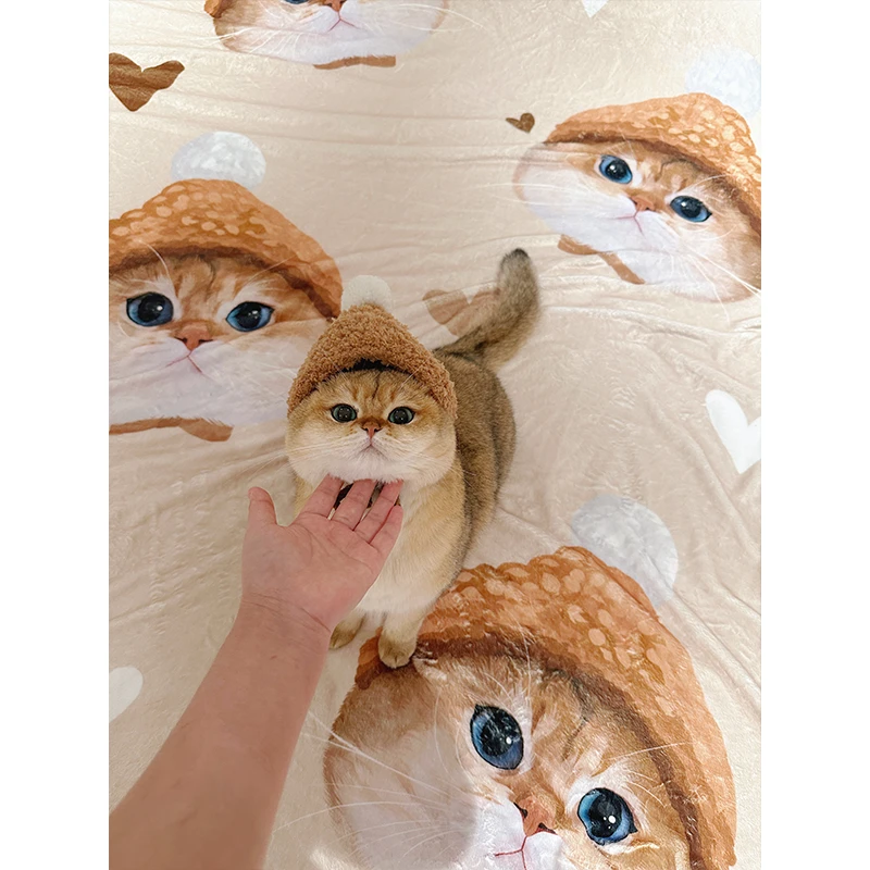 Couverture personnalisée avec portrait d'animal de compagnie