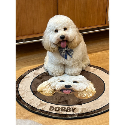 Tapis personnalisé avec portrait d'animal de compagnie