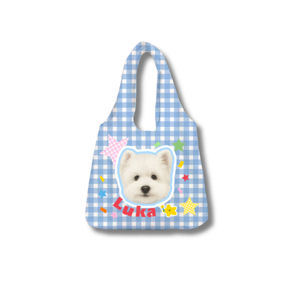 Personalisierte Canva-Tasche mit Haustierporträt