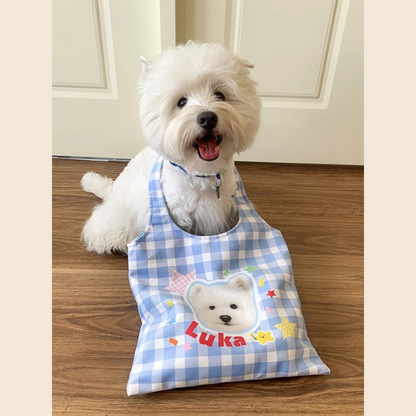 Personalisierte Canva-Tasche mit Haustierporträt