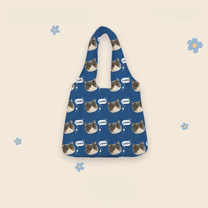Personalisierte Canva-Tasche mit Haustierporträt