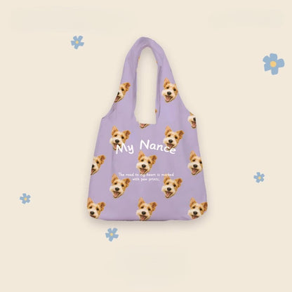 Personalisierte Canva-Tasche mit Haustierporträt