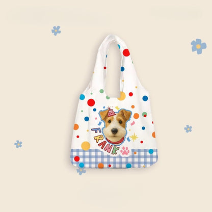 Personalisierte Canva-Tasche mit Haustierporträt