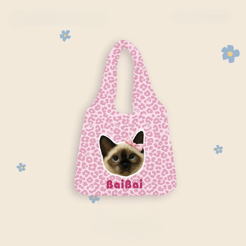 Personalisierte Canva-Tasche mit Haustierporträt
