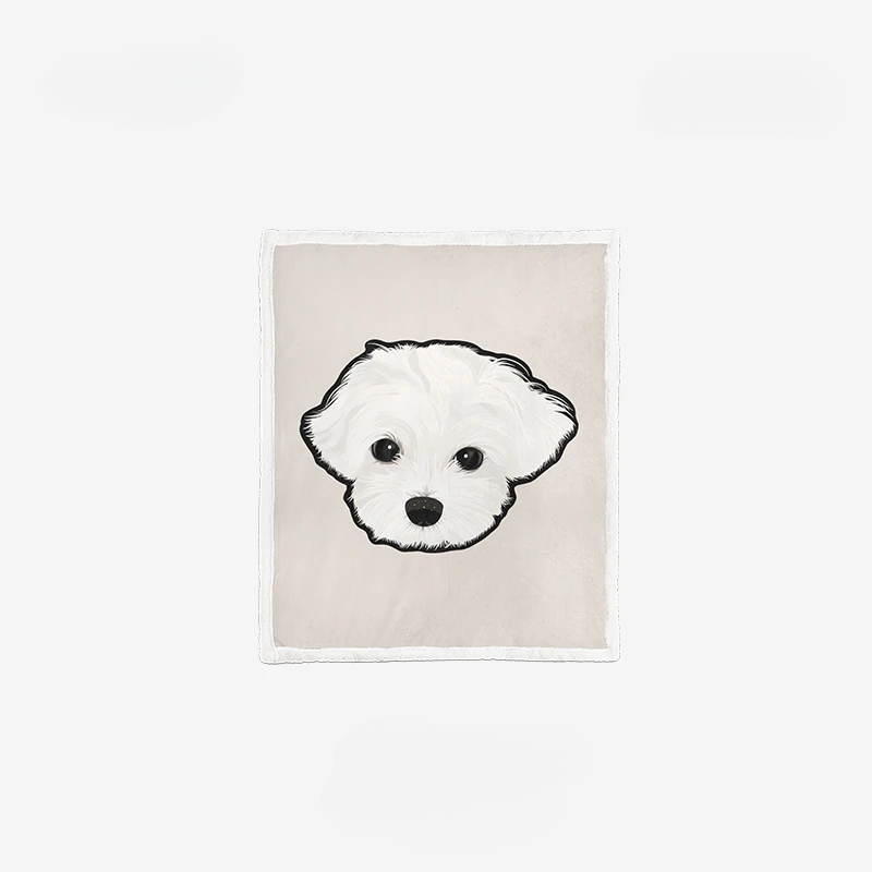 Couverture personnalisée avec portrait d'animal de compagnie