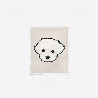 Couverture personnalisée avec portrait d'animal de compagnie