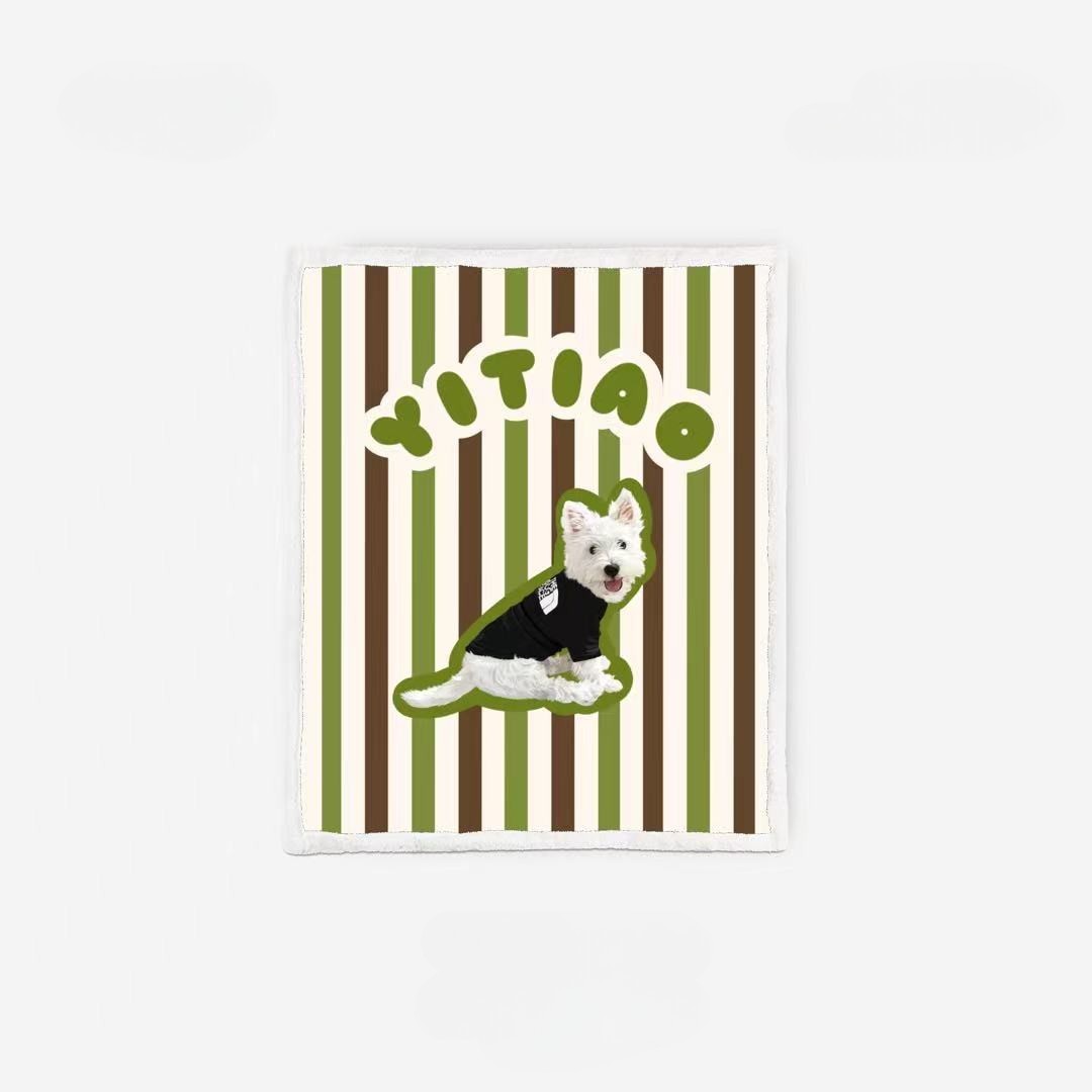 Couverture personnalisée avec portrait d'animal de compagnie