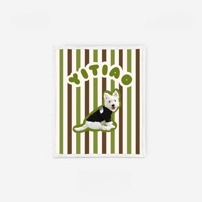 Couverture personnalisée avec portrait d'animal de compagnie
