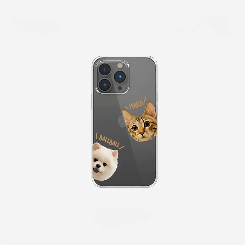 Individuelle iPhone Hülle transparent mit Tierporträt