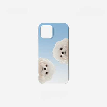 Coque iPhone personnalisée avec portrait d'animal de compagnie