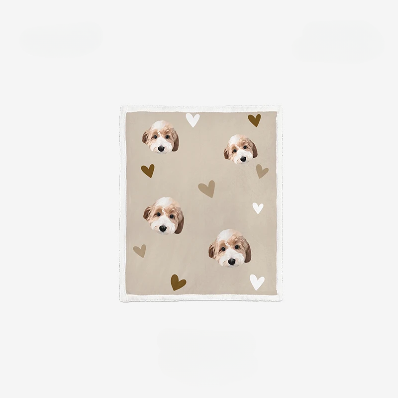 Couverture personnalisée avec portrait d'animal de compagnie