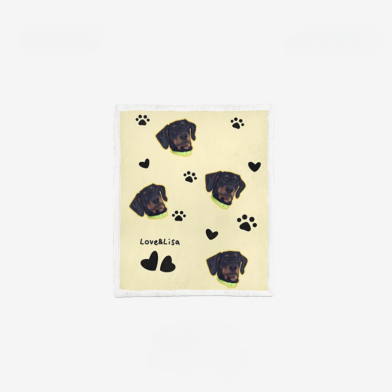 Couverture personnalisée avec portrait d'animal de compagnie