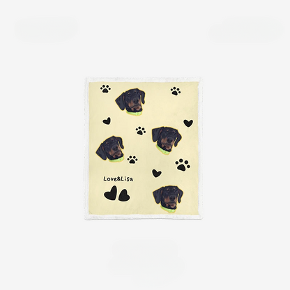 Couverture personnalisée avec portrait d'animal de compagnie