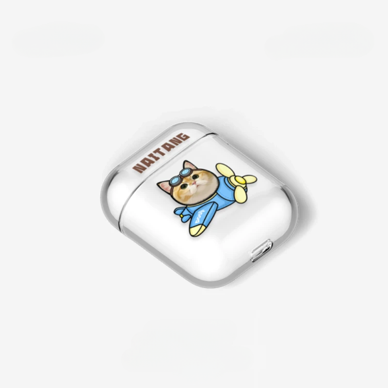 Coque AirPods personnalisée avec portrait d'animal de compagnie