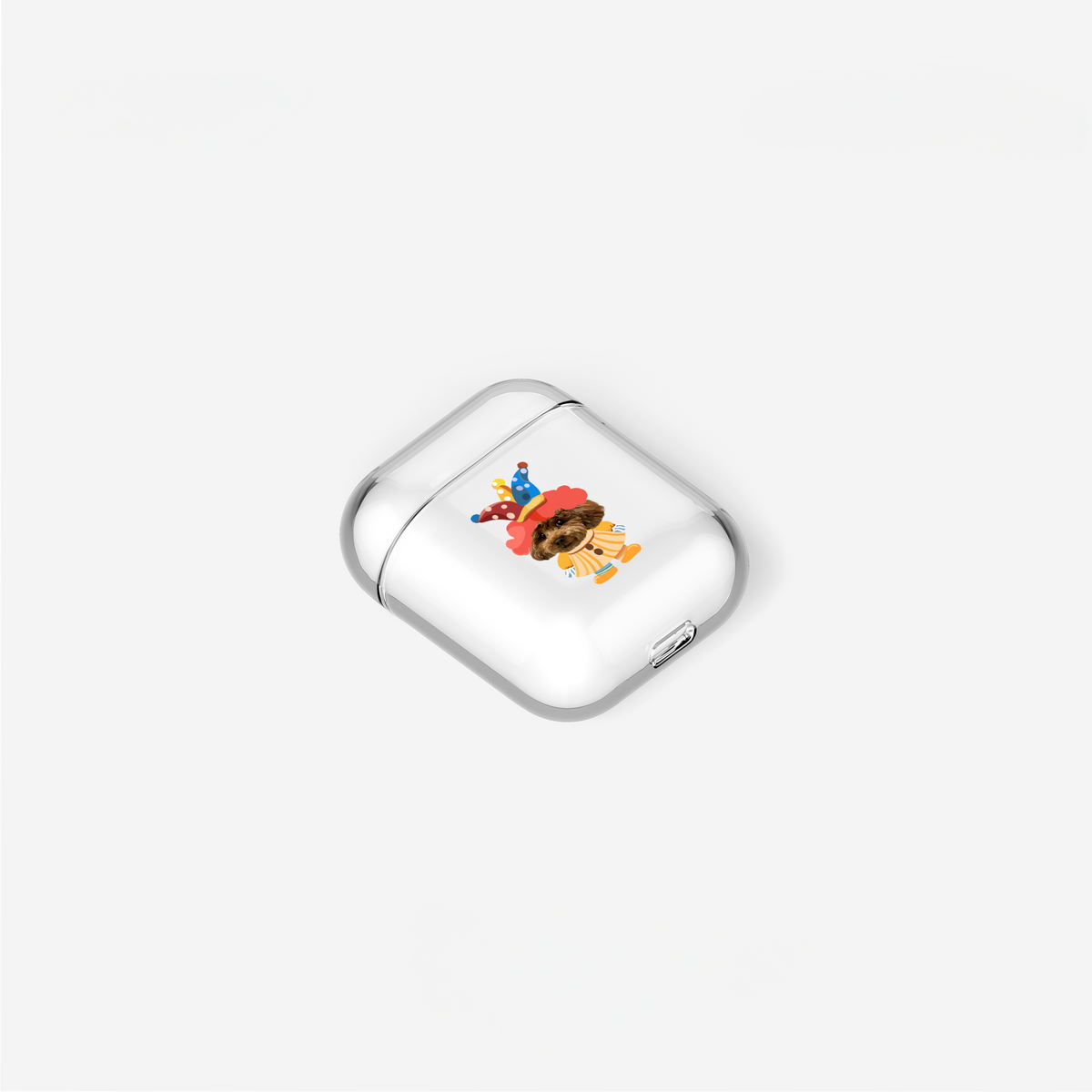 Coque AirPods personnalisée avec portrait d'animal de compagnie