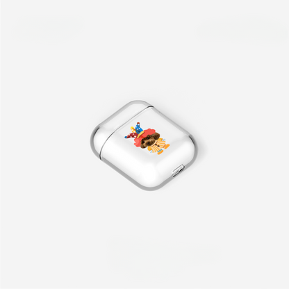 Coque AirPods personnalisée avec portrait d'animal de compagnie