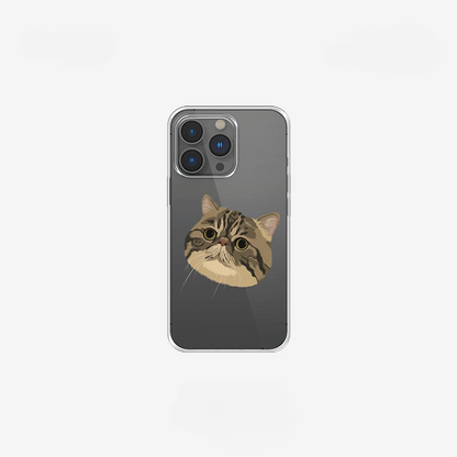 Individuelle iPhone Hülle transparent mit Tierporträt
