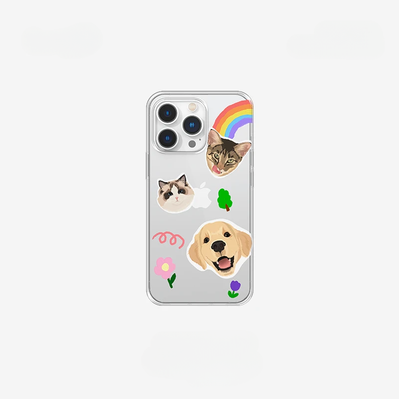 Individuelle iPhone Hülle transparent mit Tierporträt