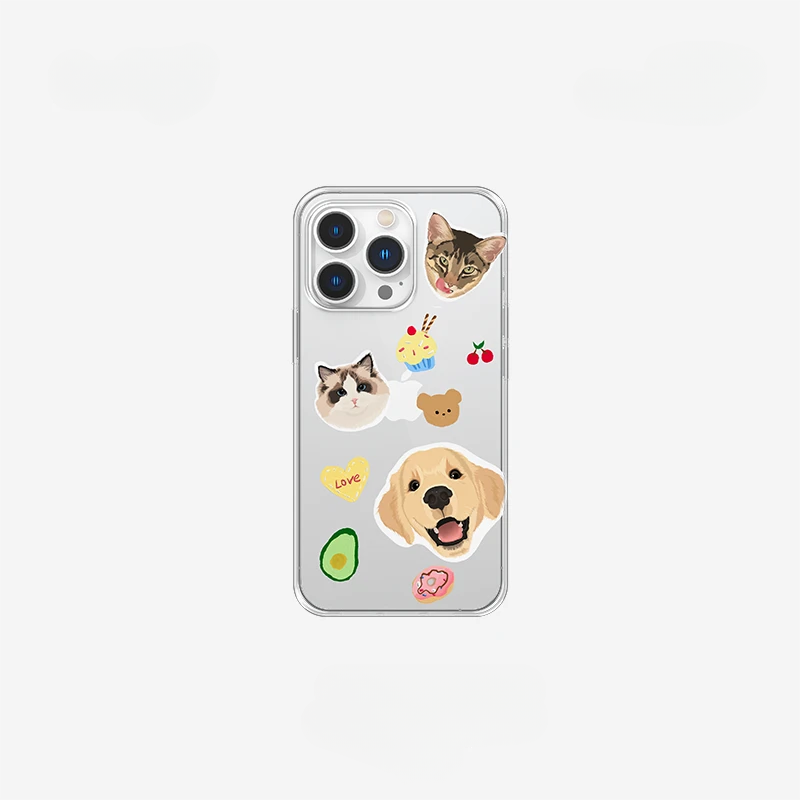 Individuelle iPhone Hülle transparent mit Tierporträt
