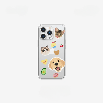 Individuelle iPhone Hülle transparent mit Tierporträt