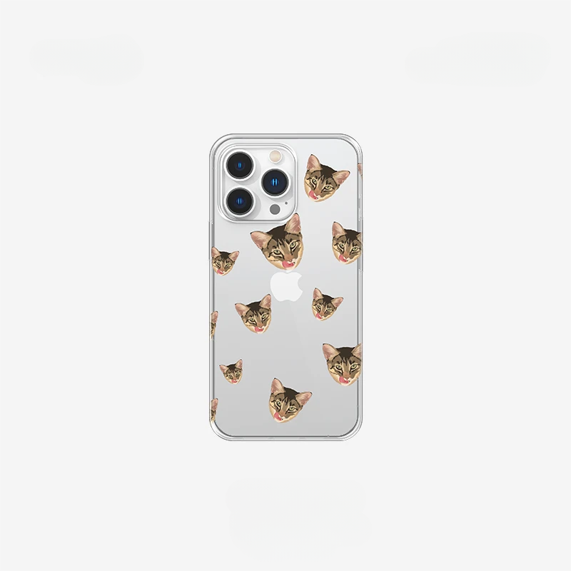 Individuelle iPhone Hülle transparent mit Tierporträt