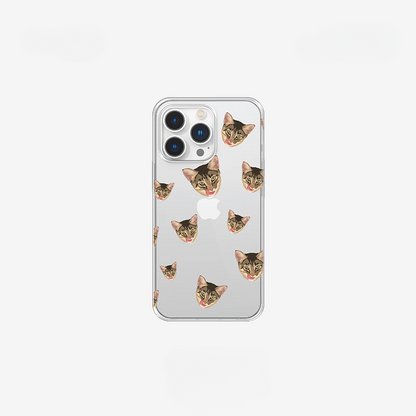 Individuelle iPhone Hülle transparent mit Tierporträt