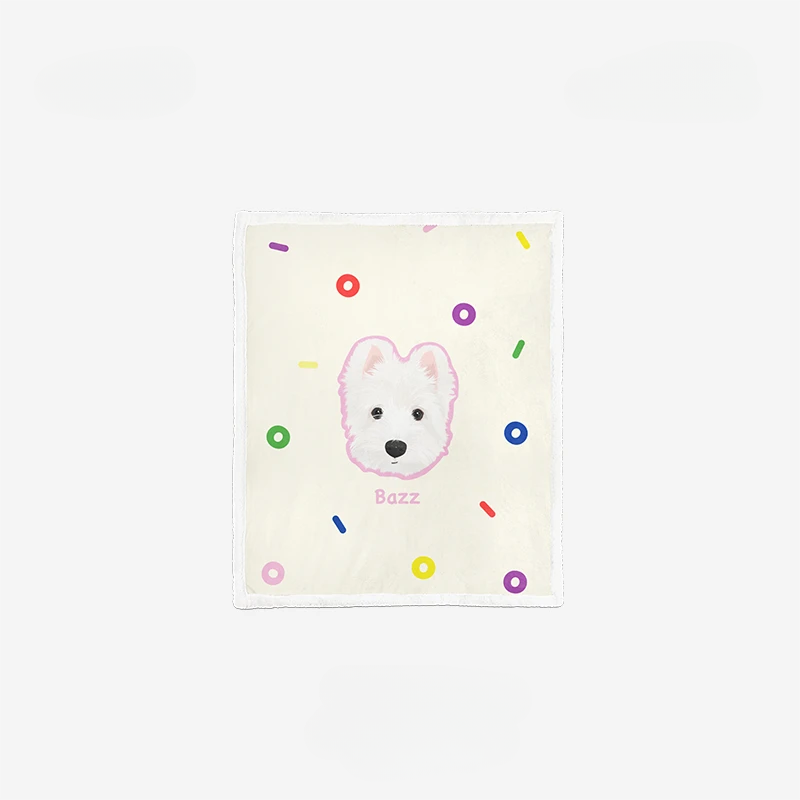 Couverture personnalisée avec portrait d'animal de compagnie