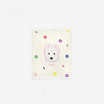 Couverture personnalisée avec portrait d'animal de compagnie