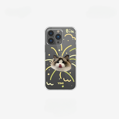 Individuelle iPhone Hülle transparent mit Tierporträt