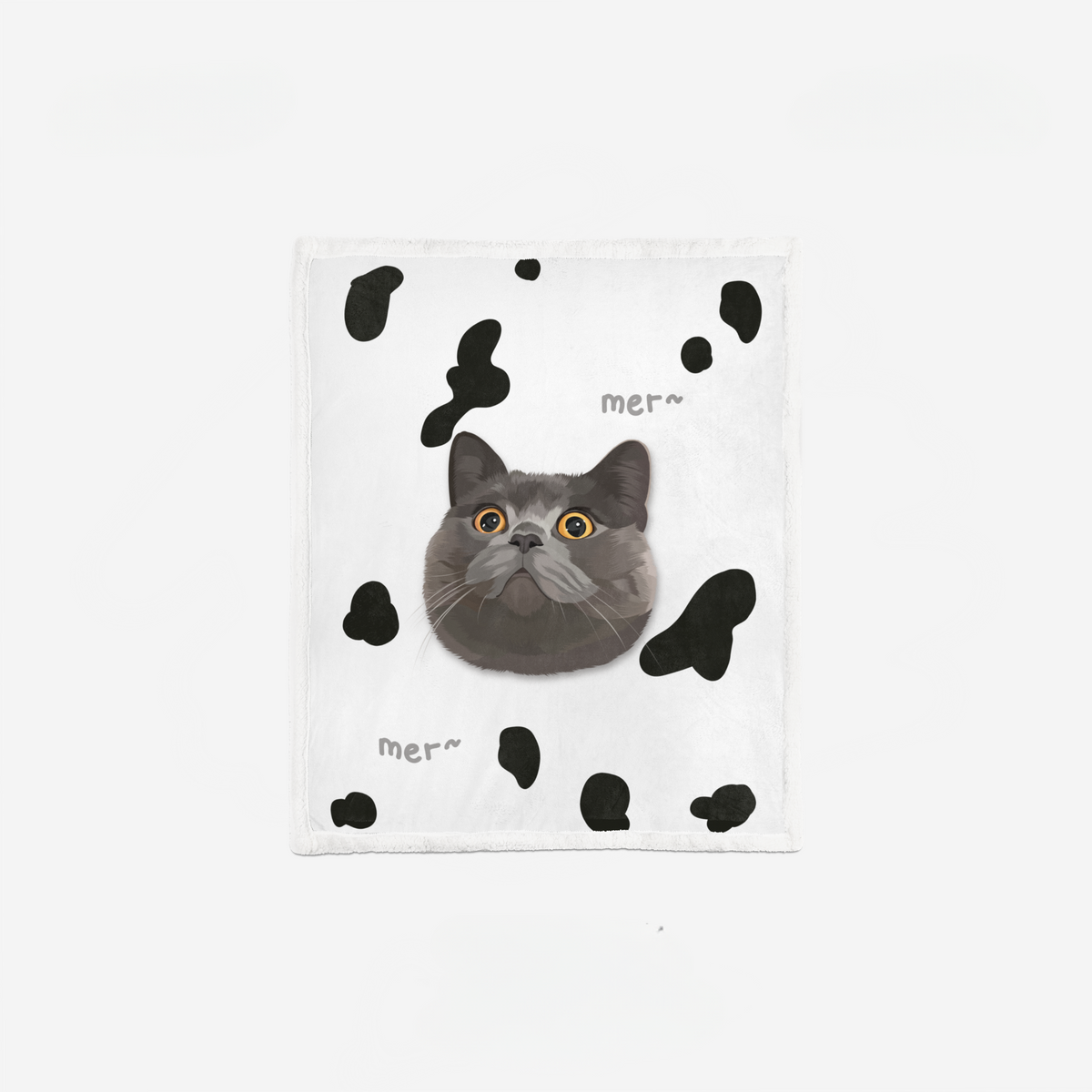 Couverture personnalisée avec portrait d'animal de compagnie