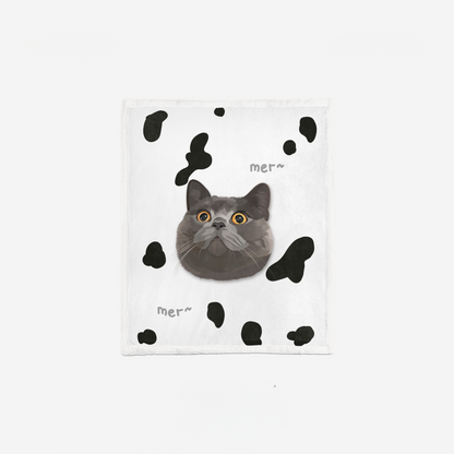 Couverture personnalisée avec portrait d'animal de compagnie