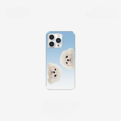 Coque iPhone personnalisée avec portrait d'animal de compagnie