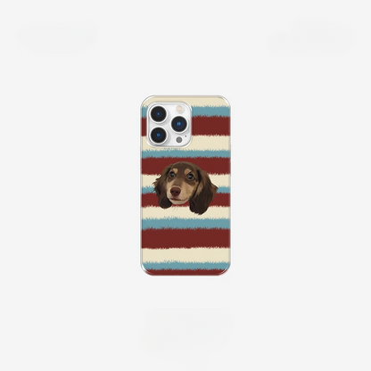 Coque iPhone personnalisée avec portrait d'animal de compagnie